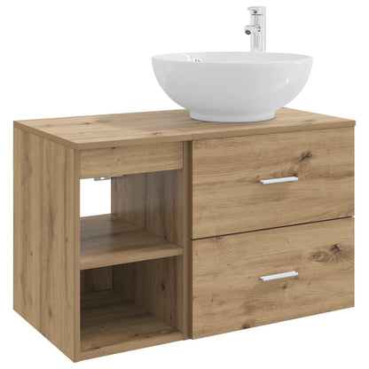 Badezimmermöbel-Set 2 stk. Artisan-Eiche Holzwerkstoff