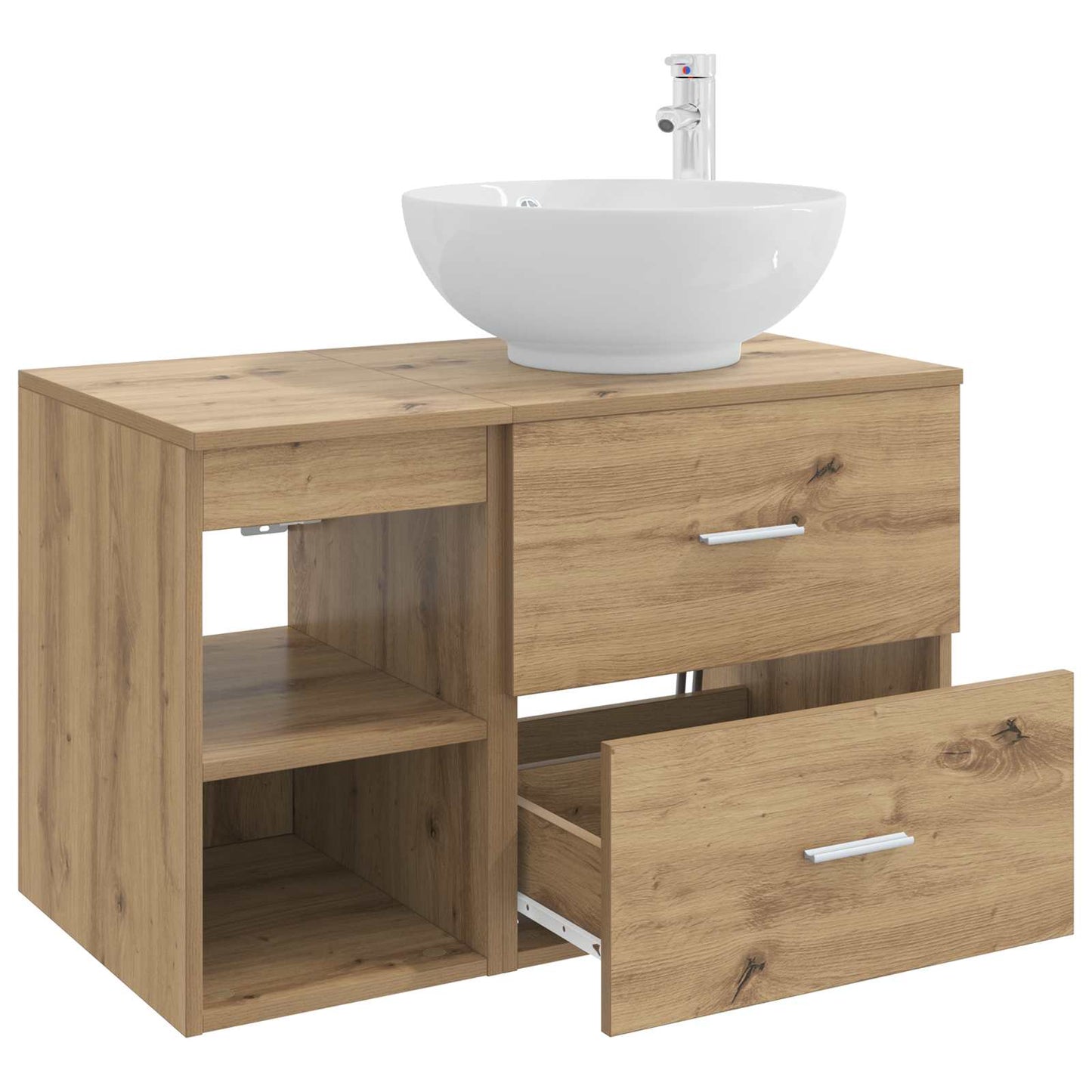 Badezimmermöbel-Set 2 stk. Artisan-Eiche Holzwerkstoff