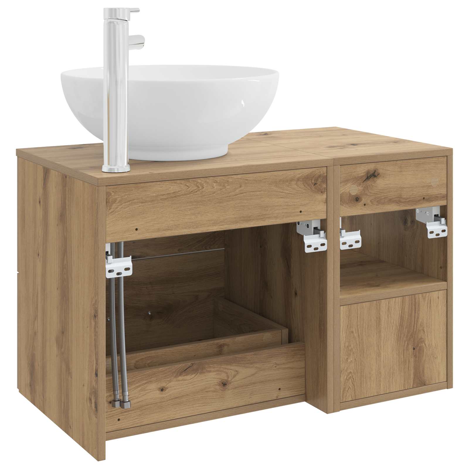 Badezimmermöbel-Set 2 stk. Artisan-Eiche Holzwerkstoff