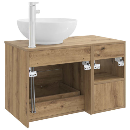 Badezimmermöbel-Set 2 stk. Artisan-Eiche Holzwerkstoff