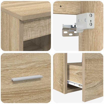 Badezimmermöbel-Set 2 stk. Sonoma-Eiche Holzwerkstoff