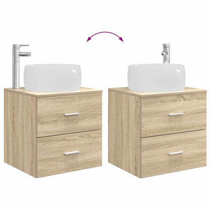 Badezimmermöbel-Set 2 stk. Sonoma-Eiche Holzwerkstoff