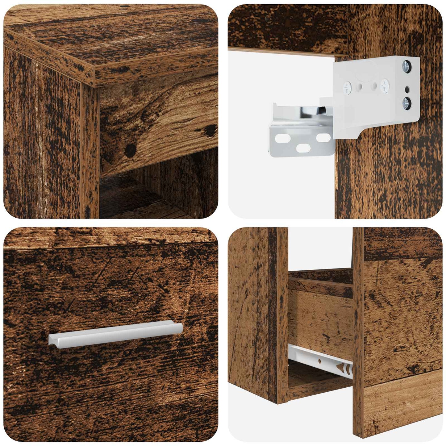 Badezimmermöbel-Set 2 stk. Altholz Holzwerkstoff