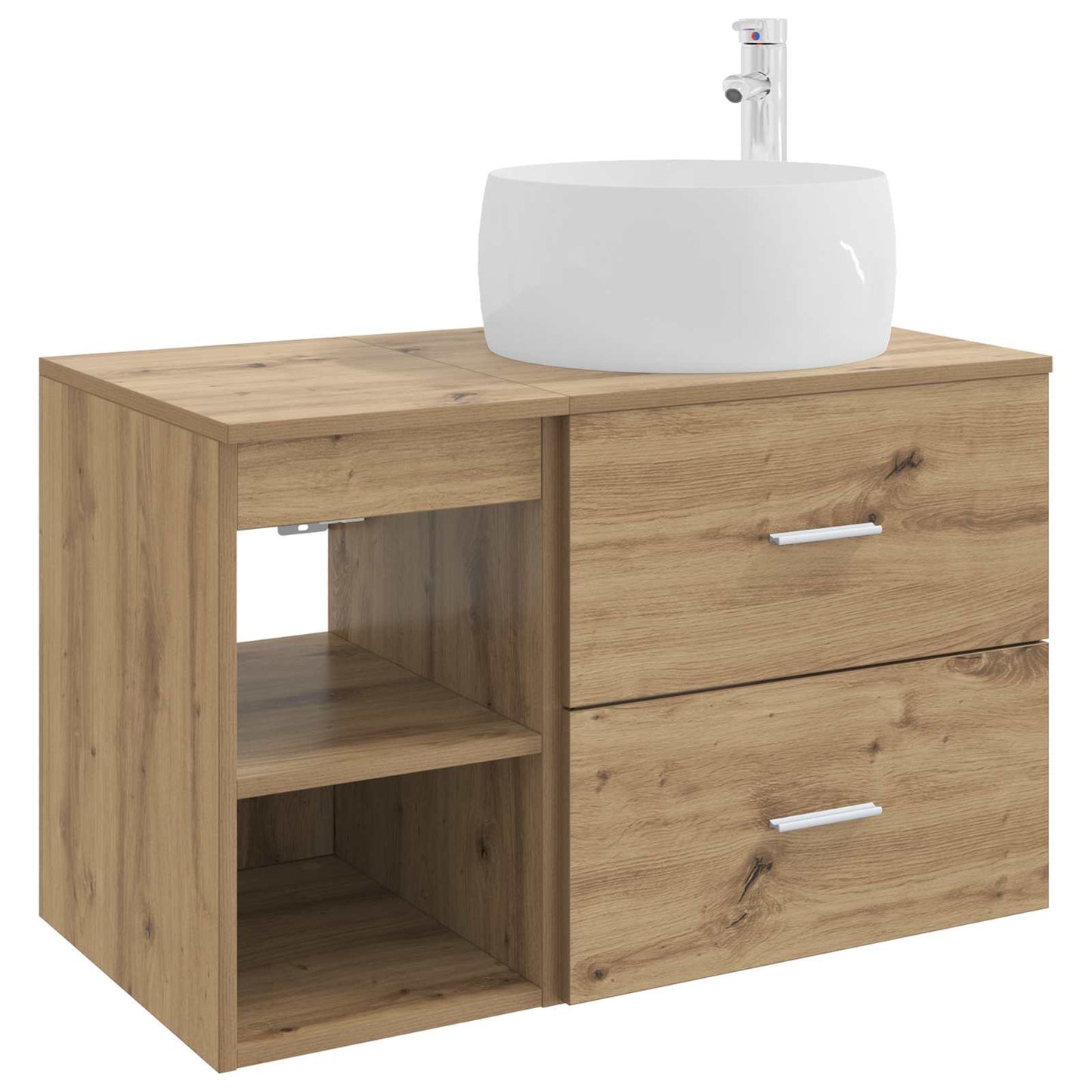 Badezimmermöbel-Set 2 stk. Artisan-Eiche Holzwerkstoff