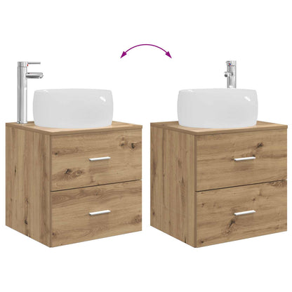 Badezimmermöbel-Set 2 stk. Artisan-Eiche Holzwerkstoff