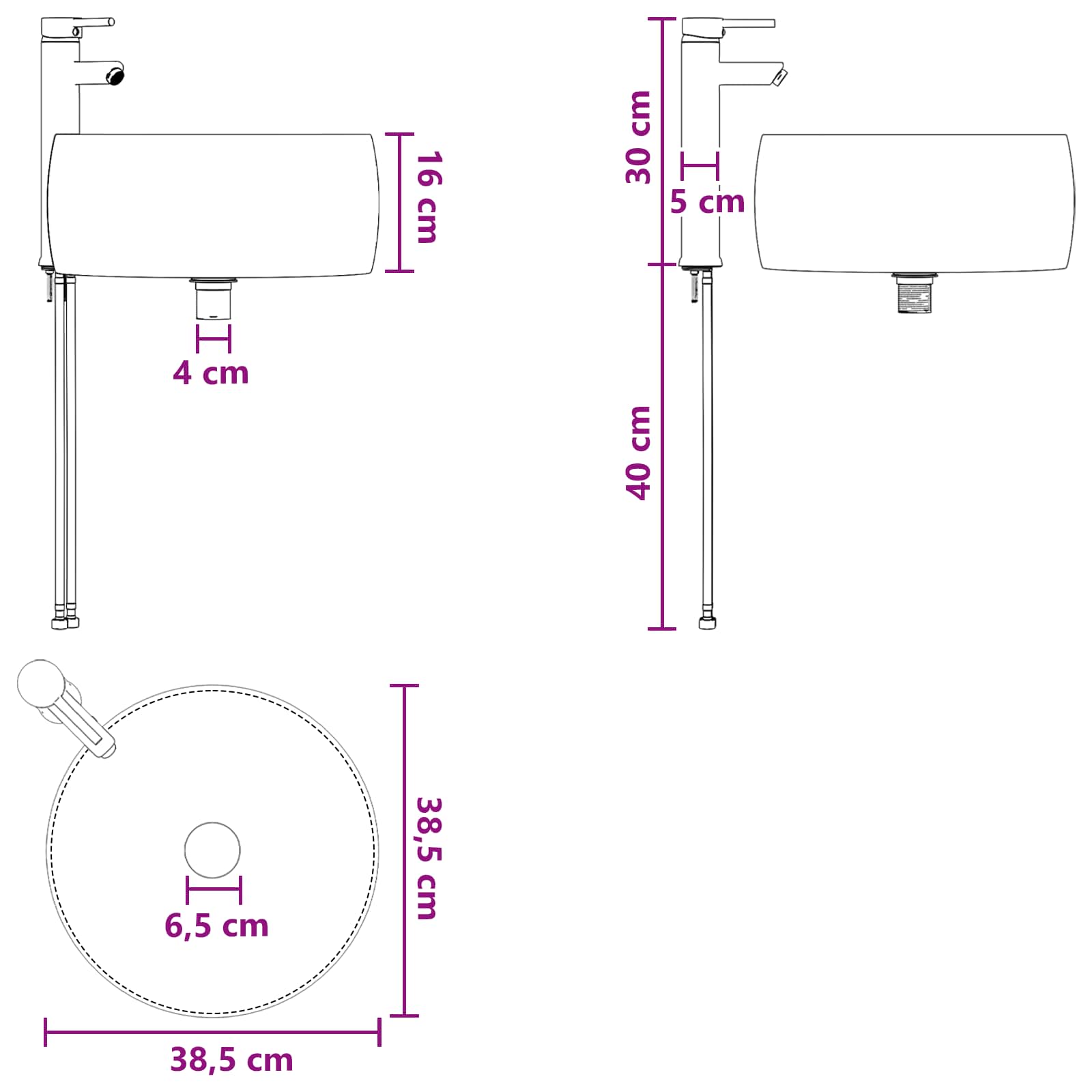 Badezimmermöbel-Set 2 stk. Artisan-Eiche Holzwerkstoff