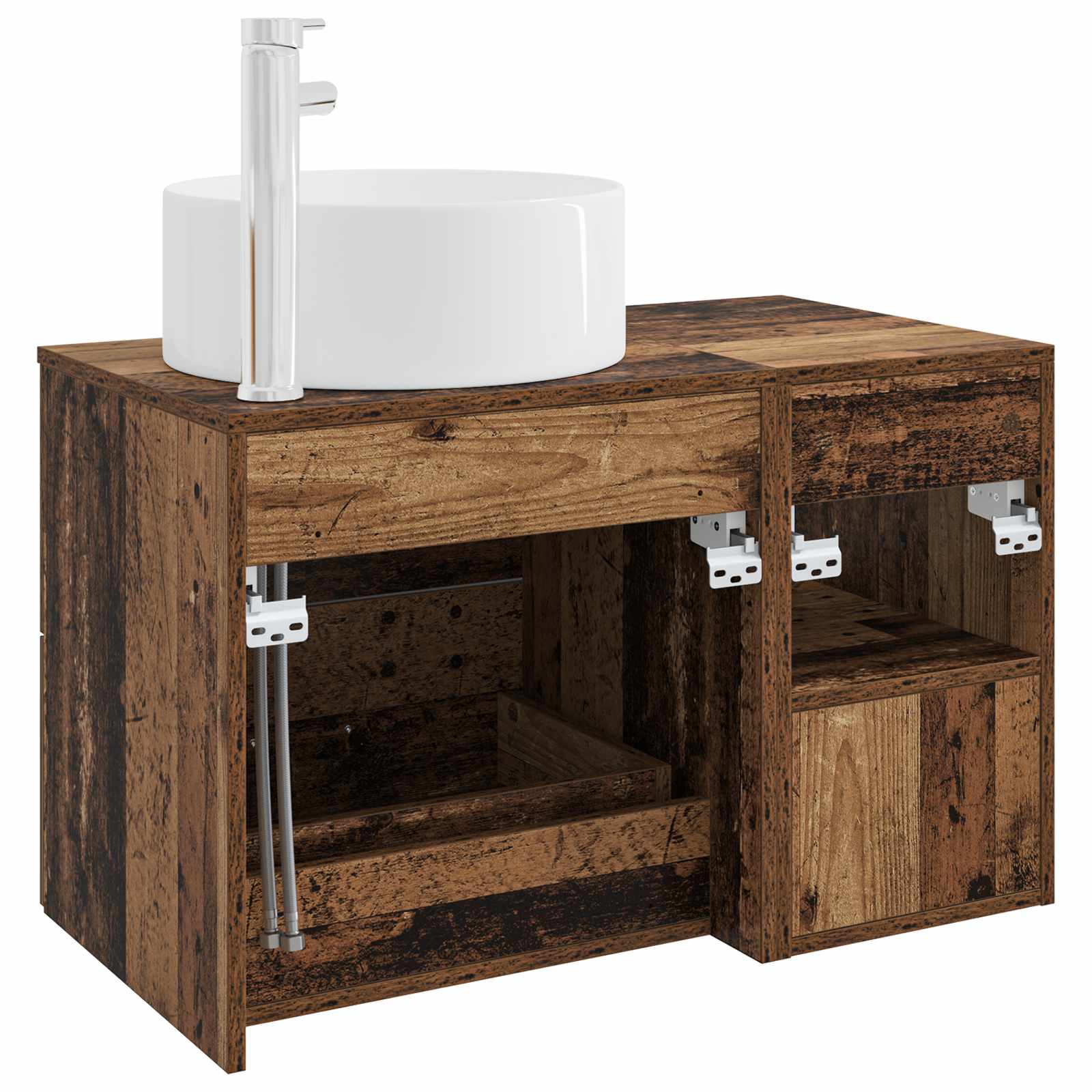 Badezimmermöbel-Set 2 stk. Altholz Holzwerkstoff