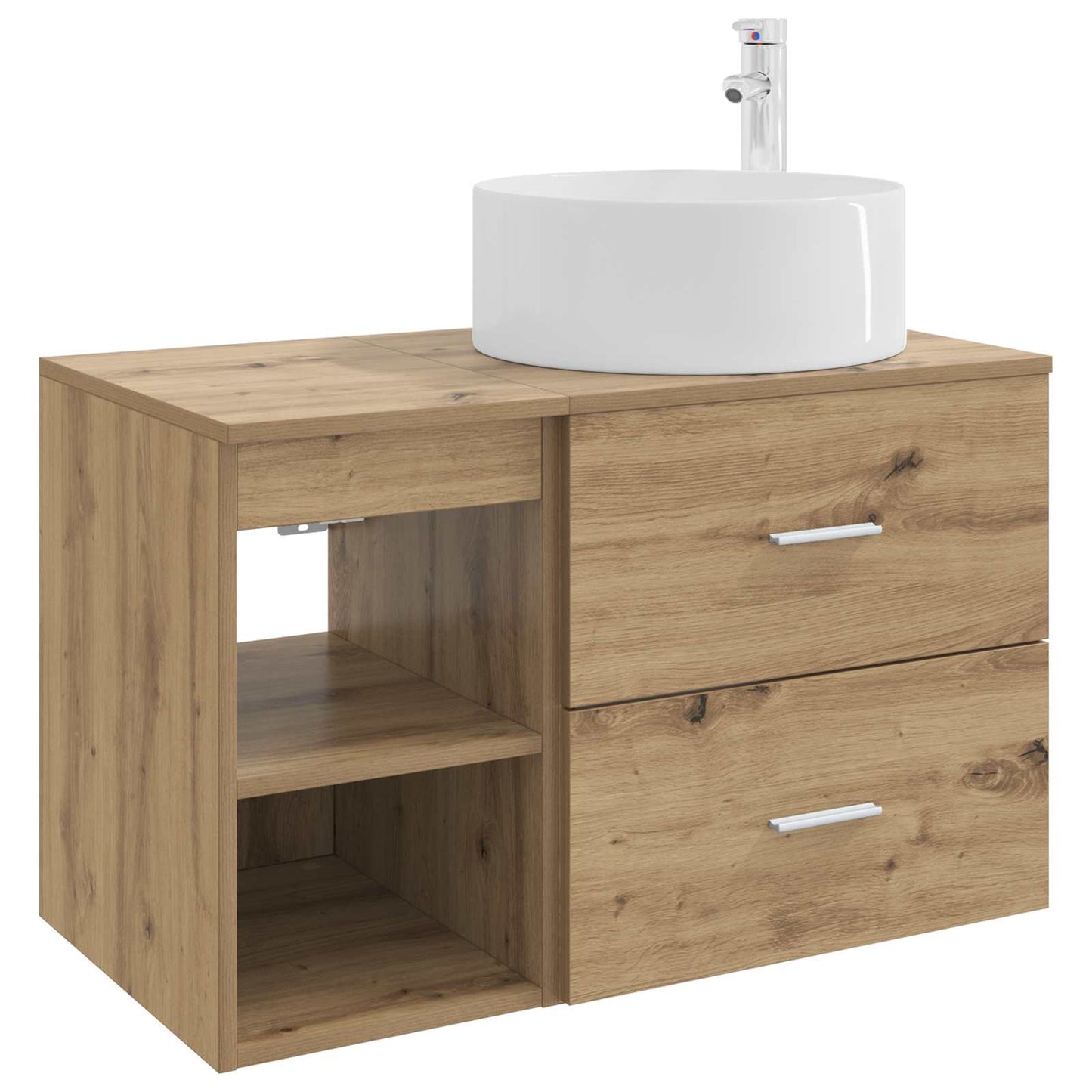 Badezimmermöbel-Set 2 stk. Artisan-Eiche Holzwerkstoff