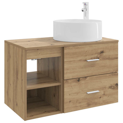 Badezimmermöbel-Set 2 stk. Artisan-Eiche Holzwerkstoff