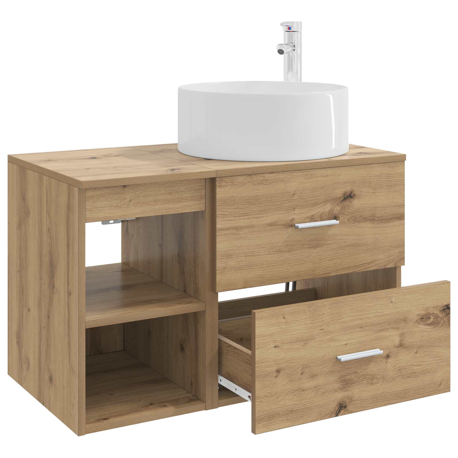 Badezimmermöbel-Set 2 stk. Artisan-Eiche Holzwerkstoff