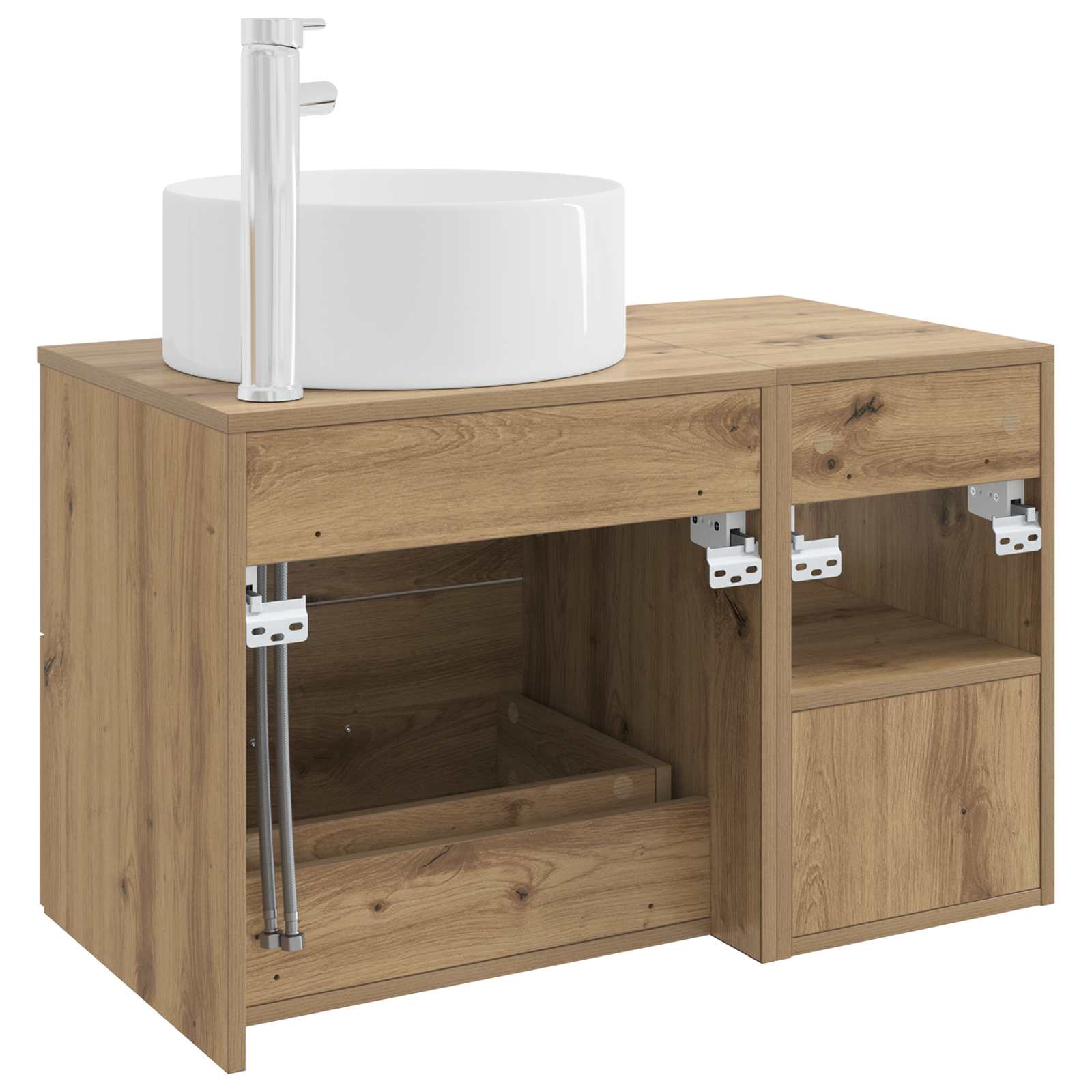 Badezimmermöbel-Set 2 stk. Artisan-Eiche Holzwerkstoff
