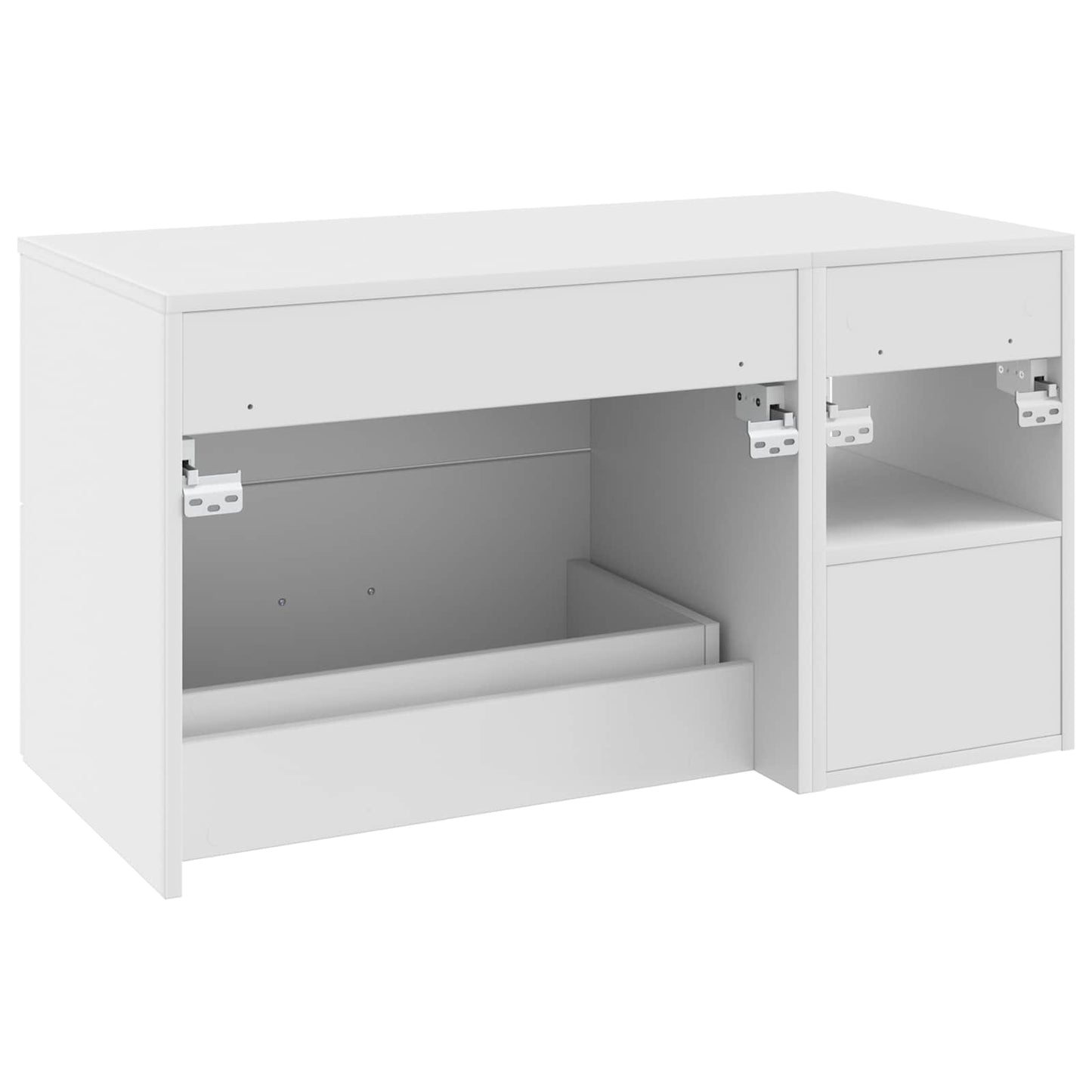 Badezimmermöbel-Set 2 pcs Weiß Holzwerkstoff