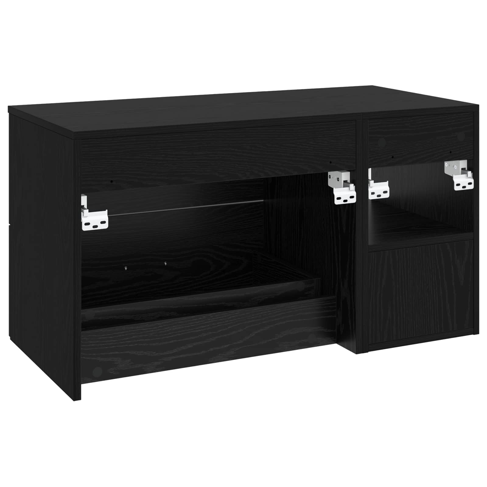 Badezimmermöbel-Set 2 stk. Schwarze Eiche Holzwerkstoff