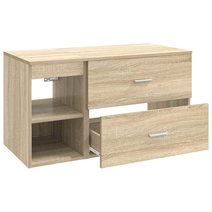 Badezimmermöbel-Set 2 stk. Sonoma-Eiche Holzwerkstoff