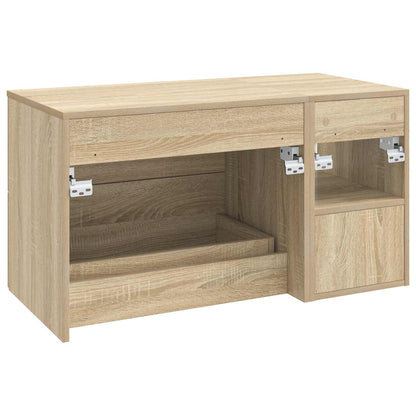 Badezimmermöbel-Set 2 stk. Sonoma-Eiche Holzwerkstoff