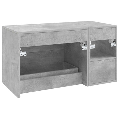Badezimmermöbel-Set 2 stk. Betongrau Holzwerkstoff