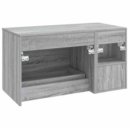 Badezimmermöbel-Set 2 stk. Grau Sonoma Holzwerkstoff