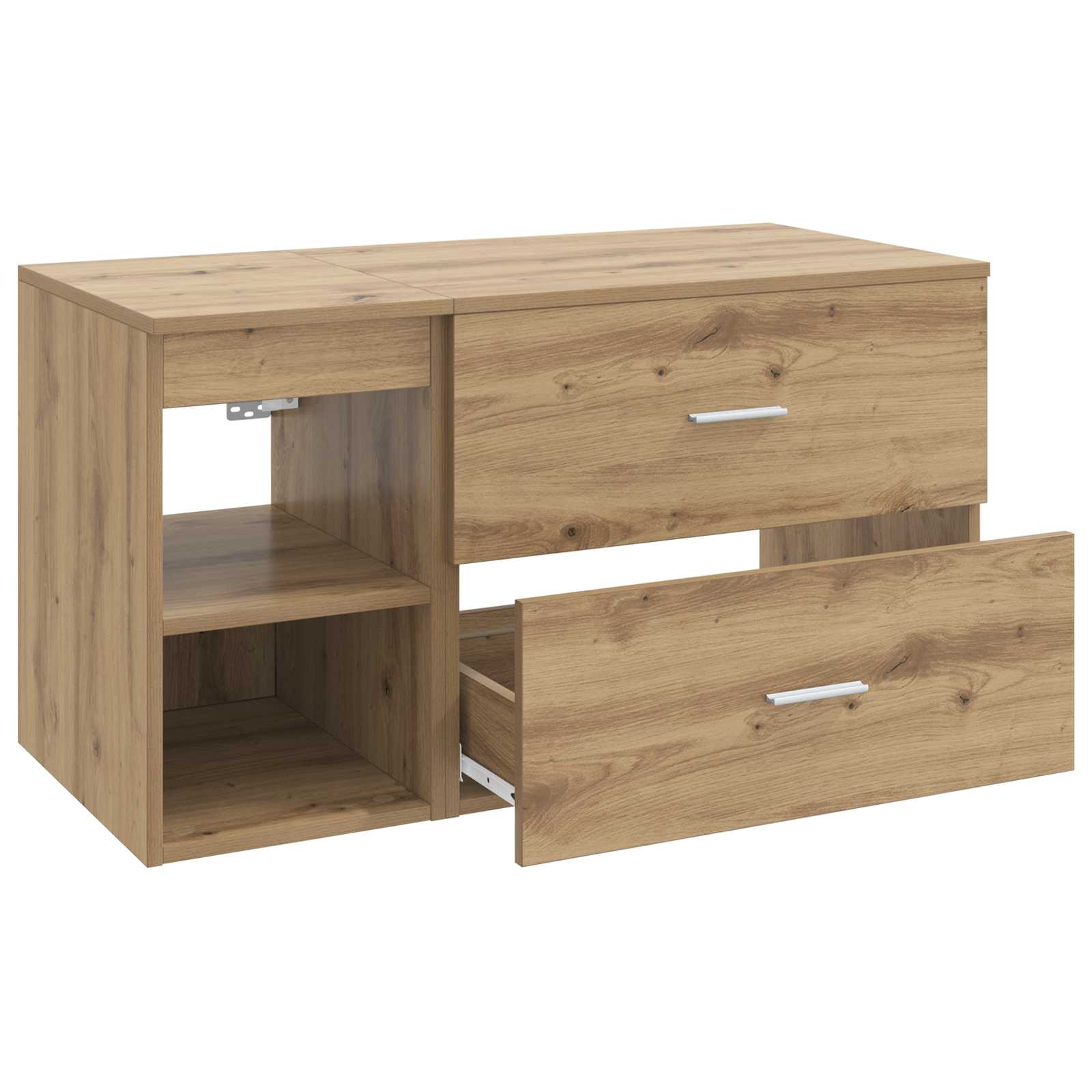 Badezimmermöbel-Set 2 Stk. Artisan-Eiche Holzwerkstoff
