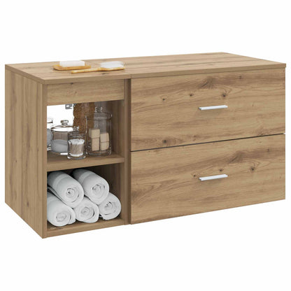 Badezimmermöbel-Set 2 stk. Artisan-Eiche Holzwerkstoff