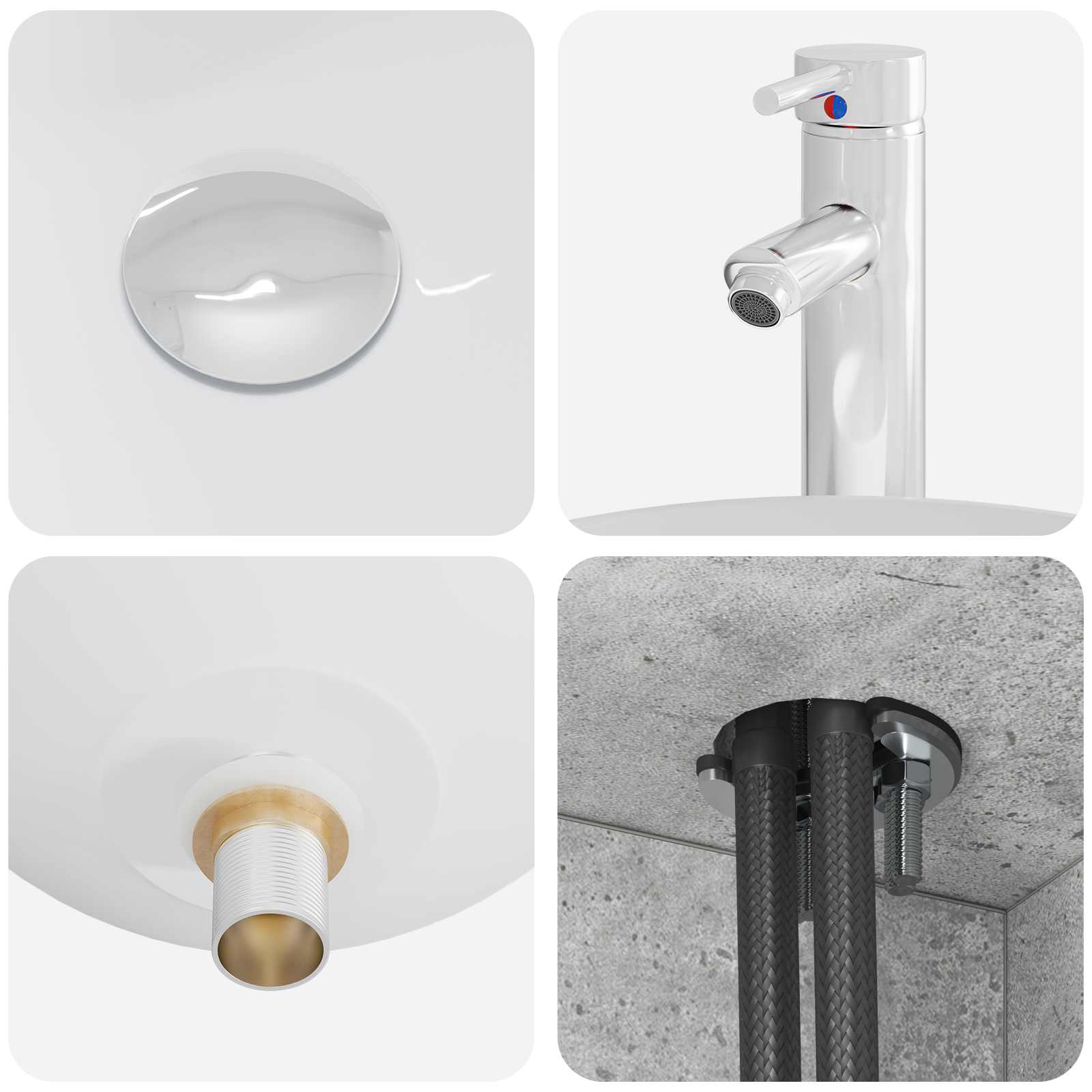 Badezimmermöbel-Set 2 stk. Betongrau Holzwerkstoff