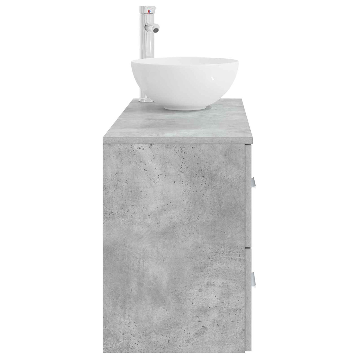 Badezimmermöbel-Set 2 stk. Betongrau Holzwerkstoff