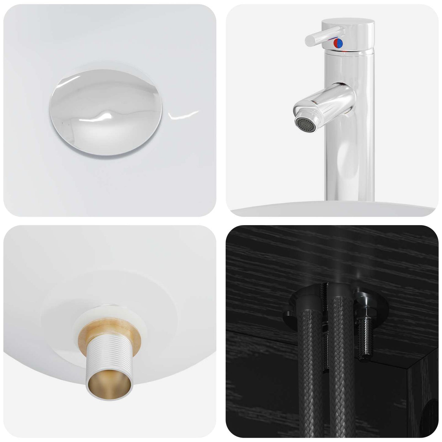 Badezimmermöbel-Set 2 stk. Schwarze Eiche Holzwerkstoff