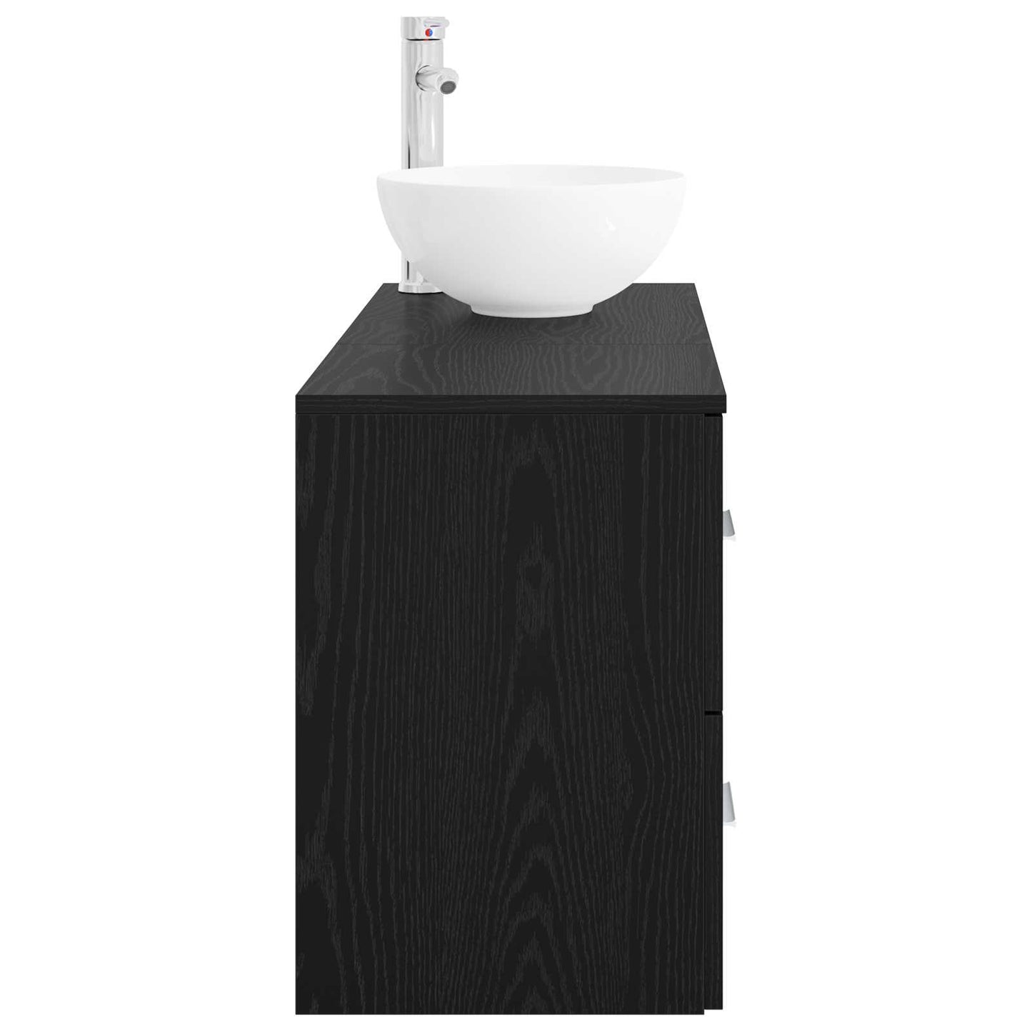 Badezimmermöbel-Set 2 stk. Schwarze Eiche Holzwerkstoff