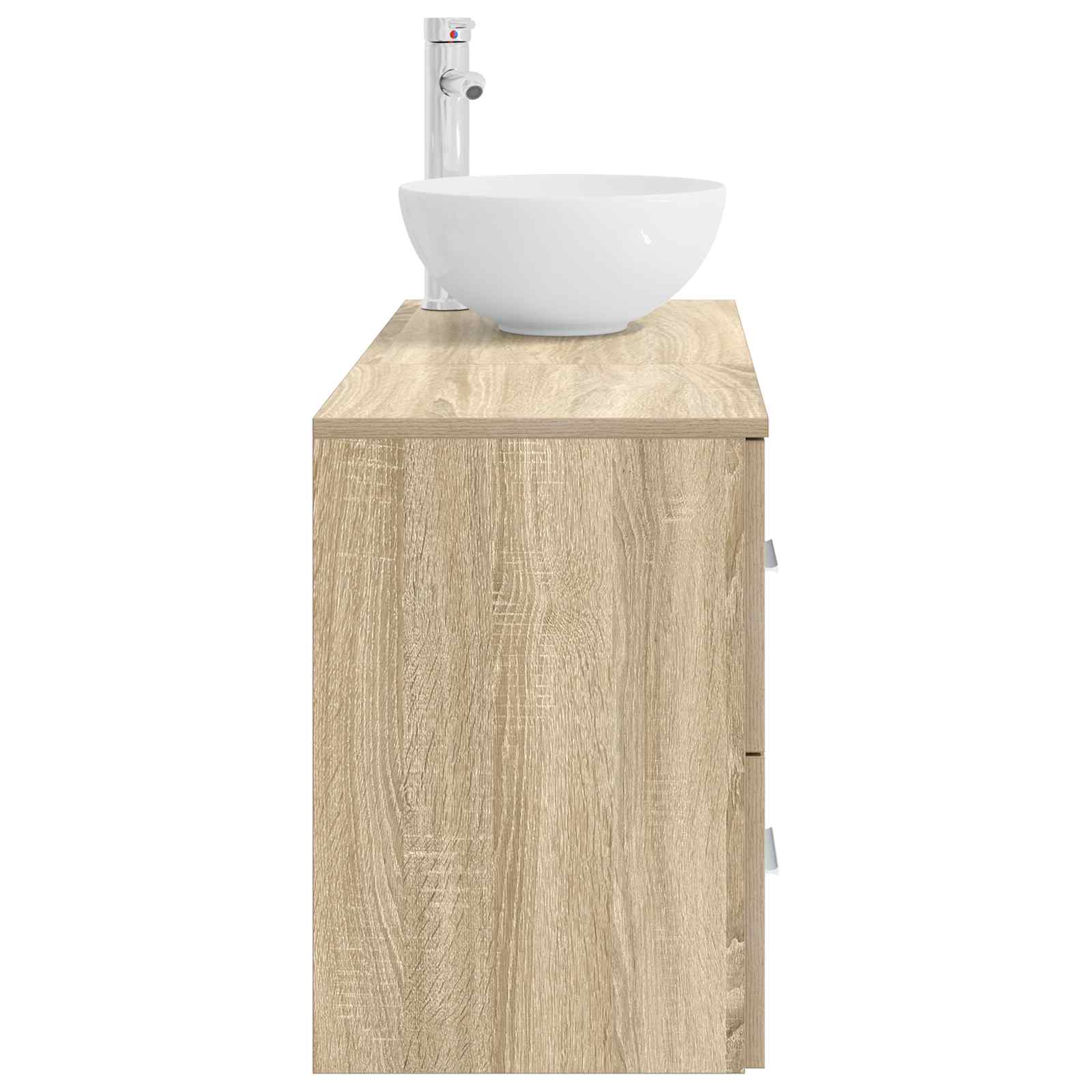 Badezimmermöbel-Set 2 stk. Sonoma-Eiche Holzwerkstoff