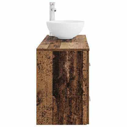 Badezimmermöbel-Set 2 stk. Altholz Holzwerkstoff