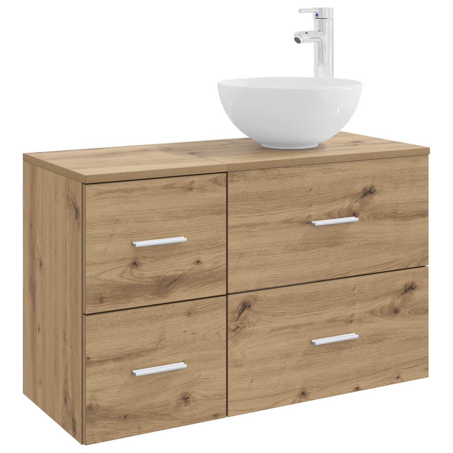 Badezimmermöbel-Set 2 stk. Artisan-Eiche Holzwerkstoff