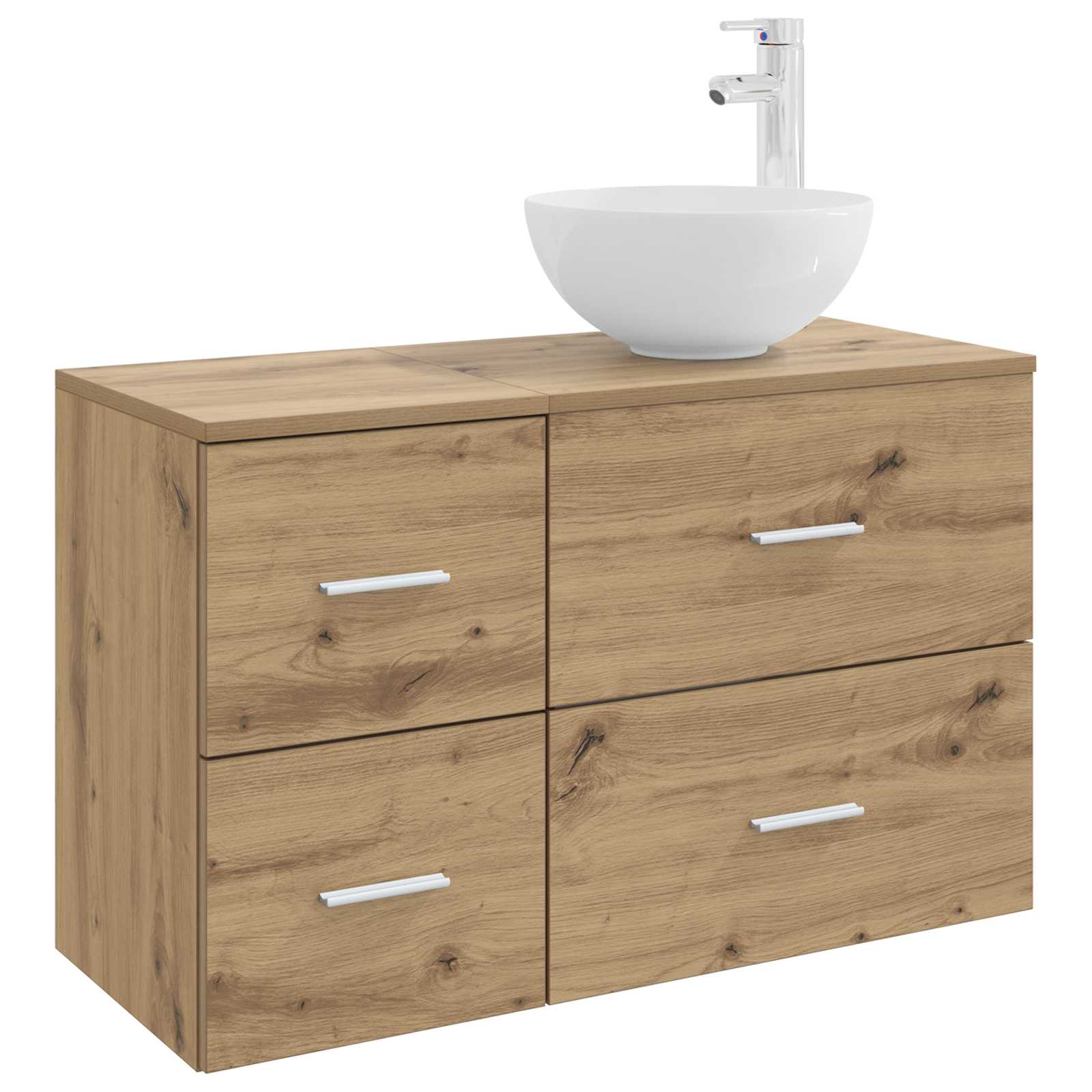 Badezimmermöbel-Set 2 stk. Artisan-Eiche Holzwerkstoff