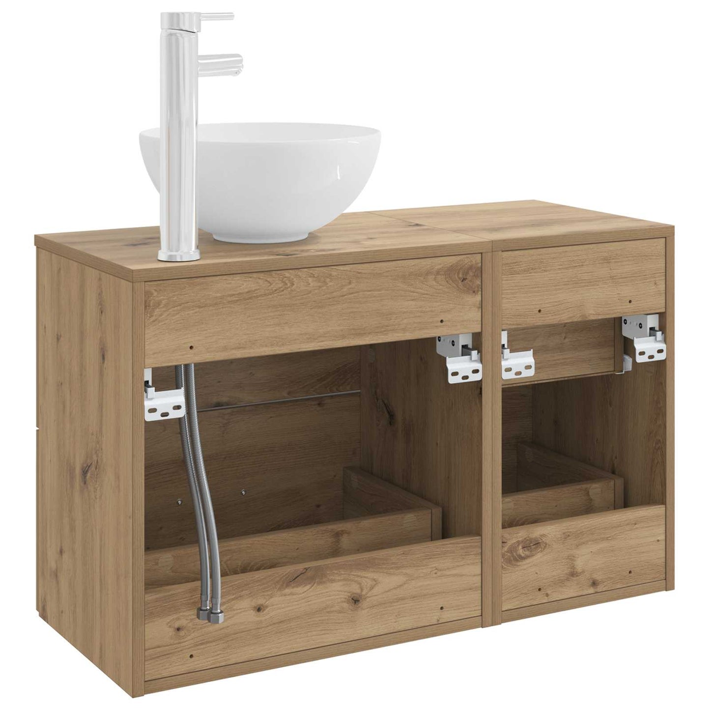 Badezimmermöbel-Set 2 stk. Artisan-Eiche Holzwerkstoff