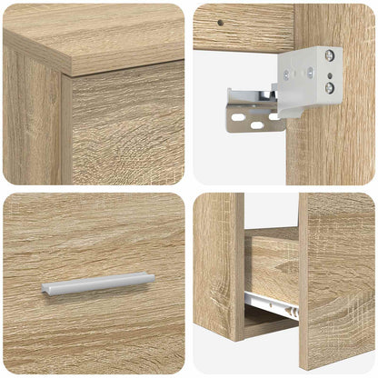 Badezimmermöbel-Set 2 stk. Sonoma-Eiche Holzwerkstoff