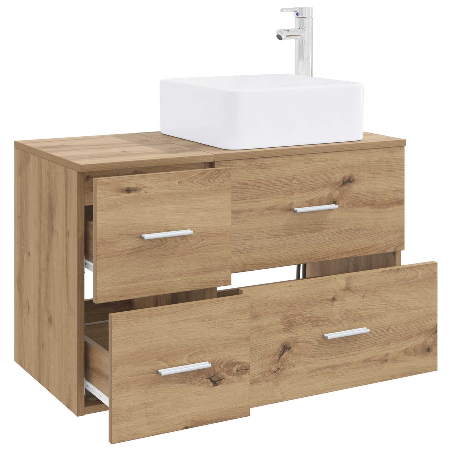 Badezimmermöbel-Set 2 stk. Artisan-Eiche Holzwerkstoff