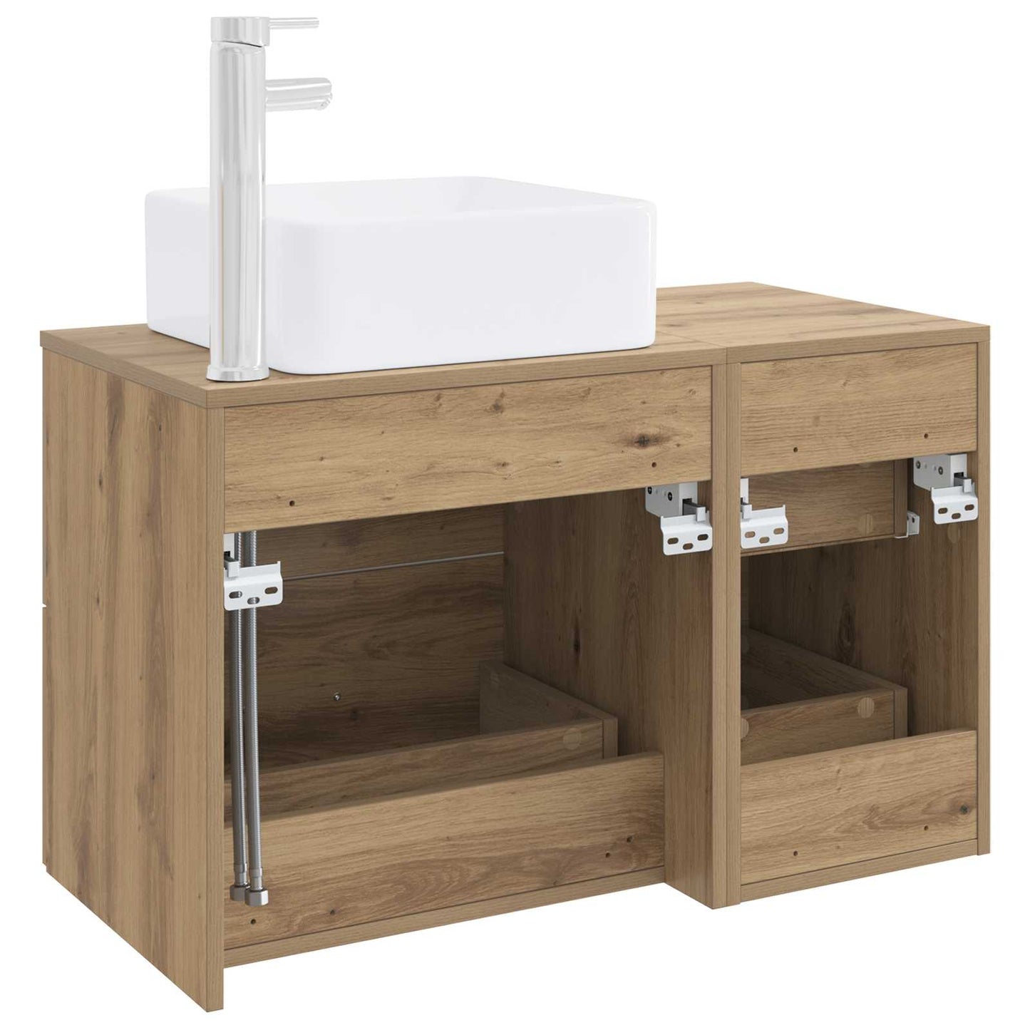 Badezimmermöbel-Set 2 stk. Artisan-Eiche Holzwerkstoff
