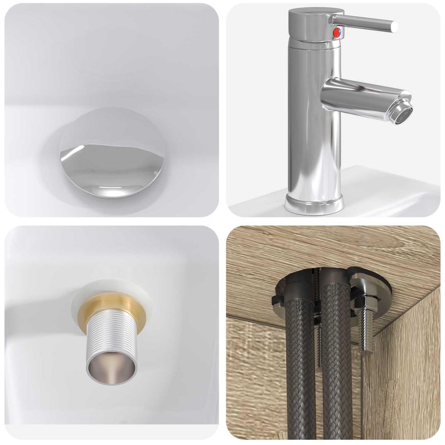 Badezimmermöbel-Set 2 stk. Sonoma-Eiche Holzwerkstoff