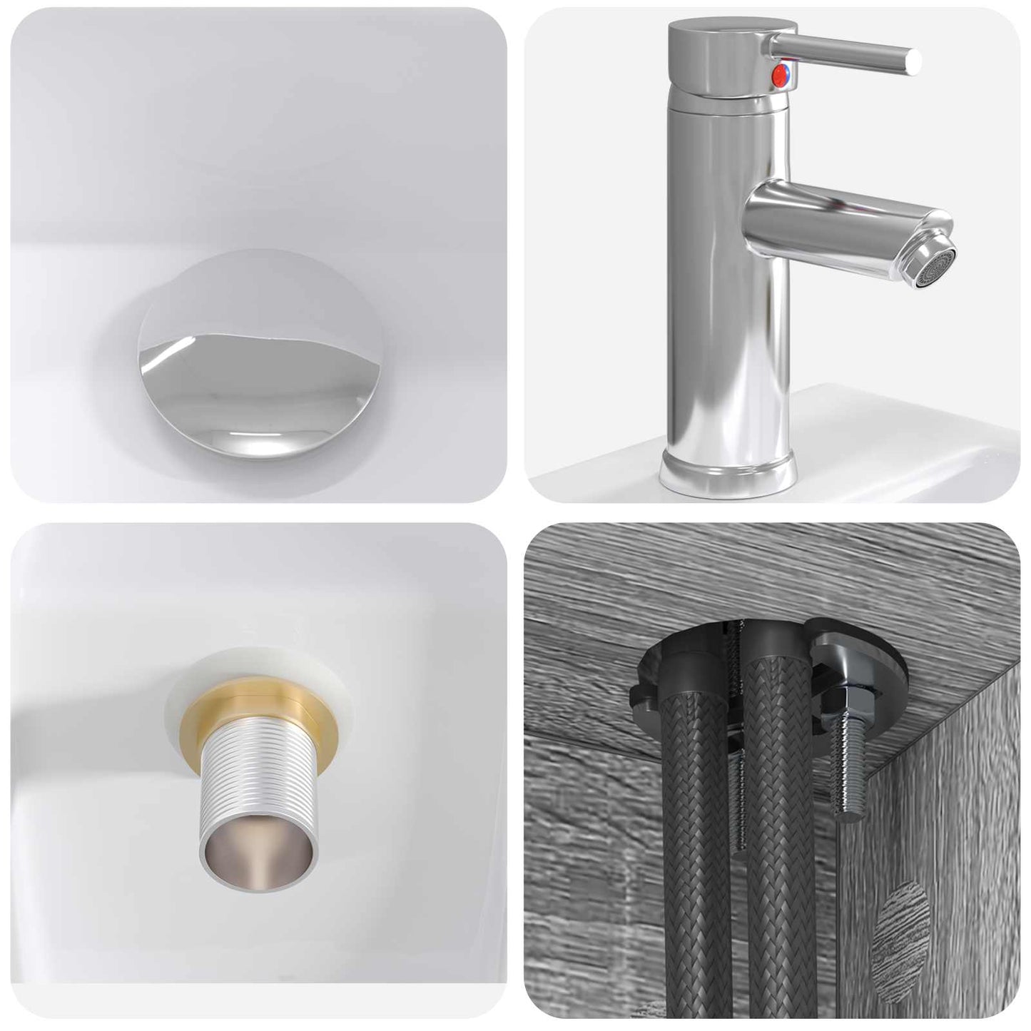 Badezimmermöbel-Set 2 stk. Grau Sonoma Holzwerkstoff