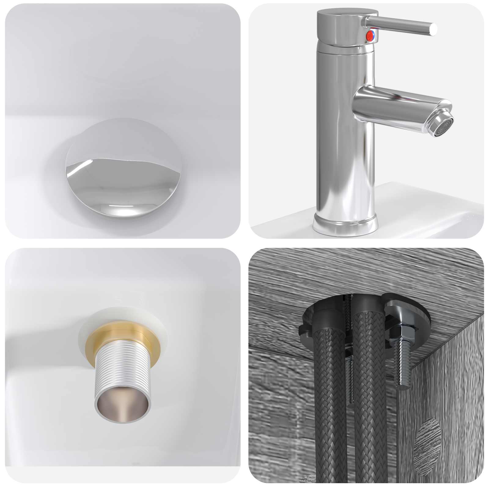 Badezimmermöbel-Set 2 stk. Grau Sonoma Holzwerkstoff