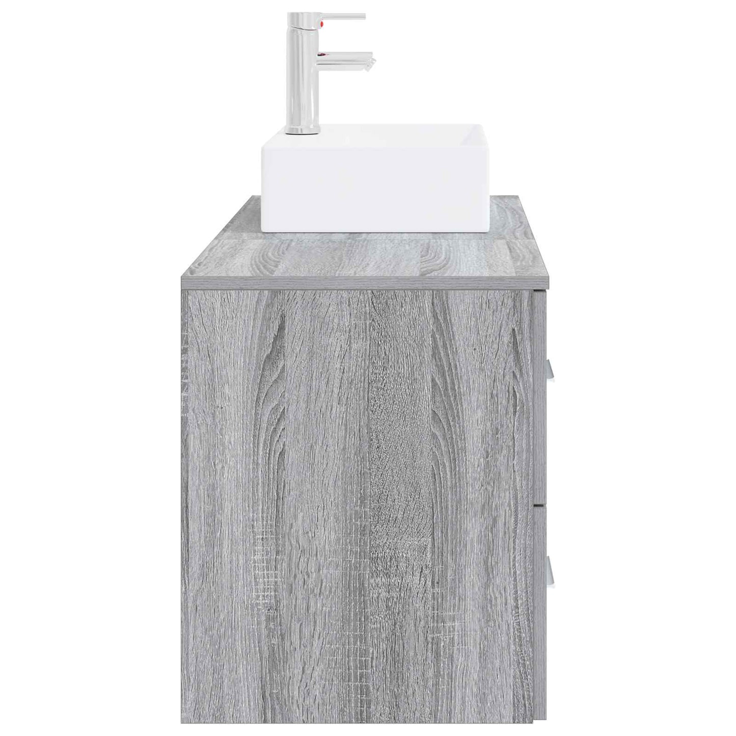 Badezimmermöbel-Set 2 stk. Grau Sonoma Holzwerkstoff