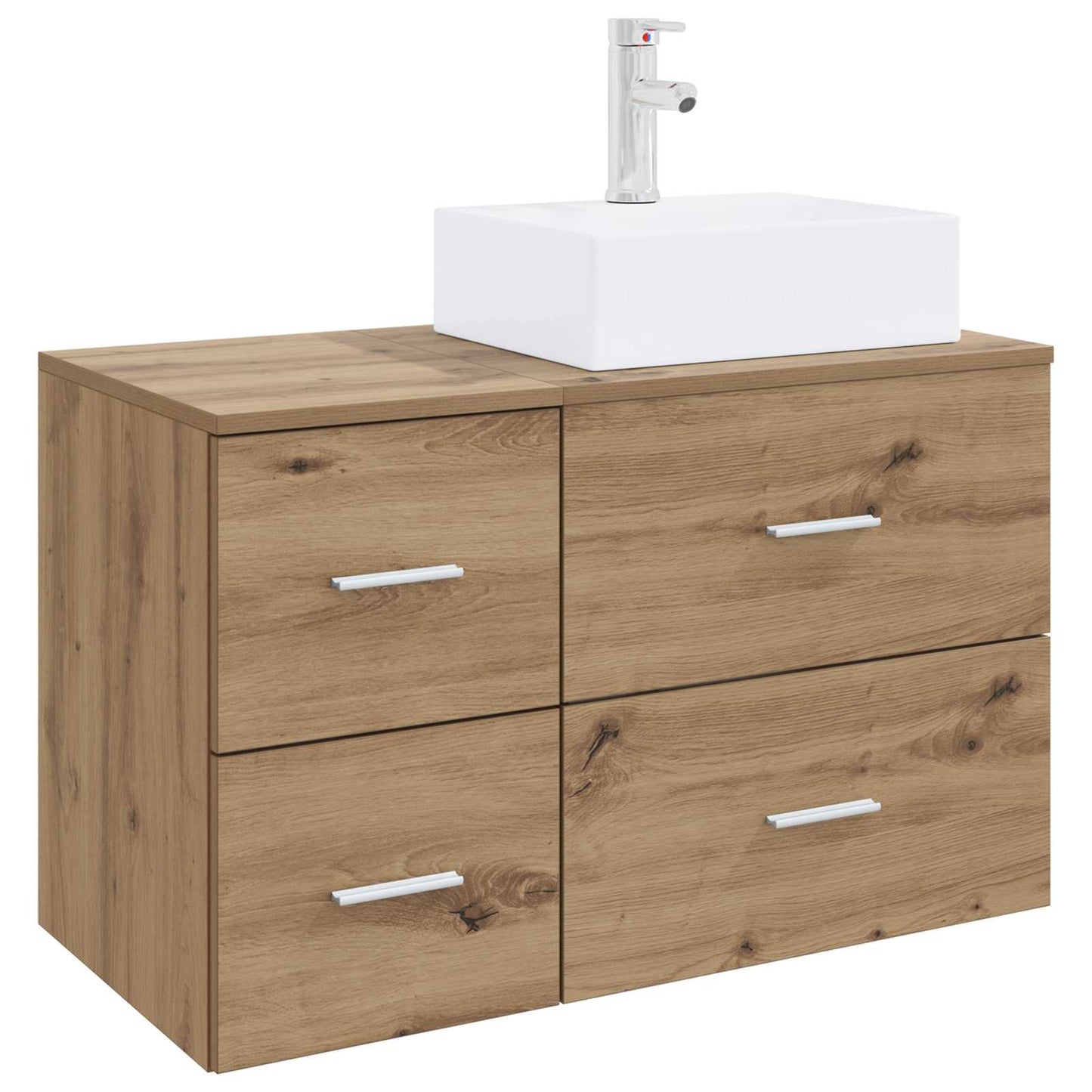 Badezimmermöbel-Set 2 Stk. Artisan-Eiche Holzwerkstoff