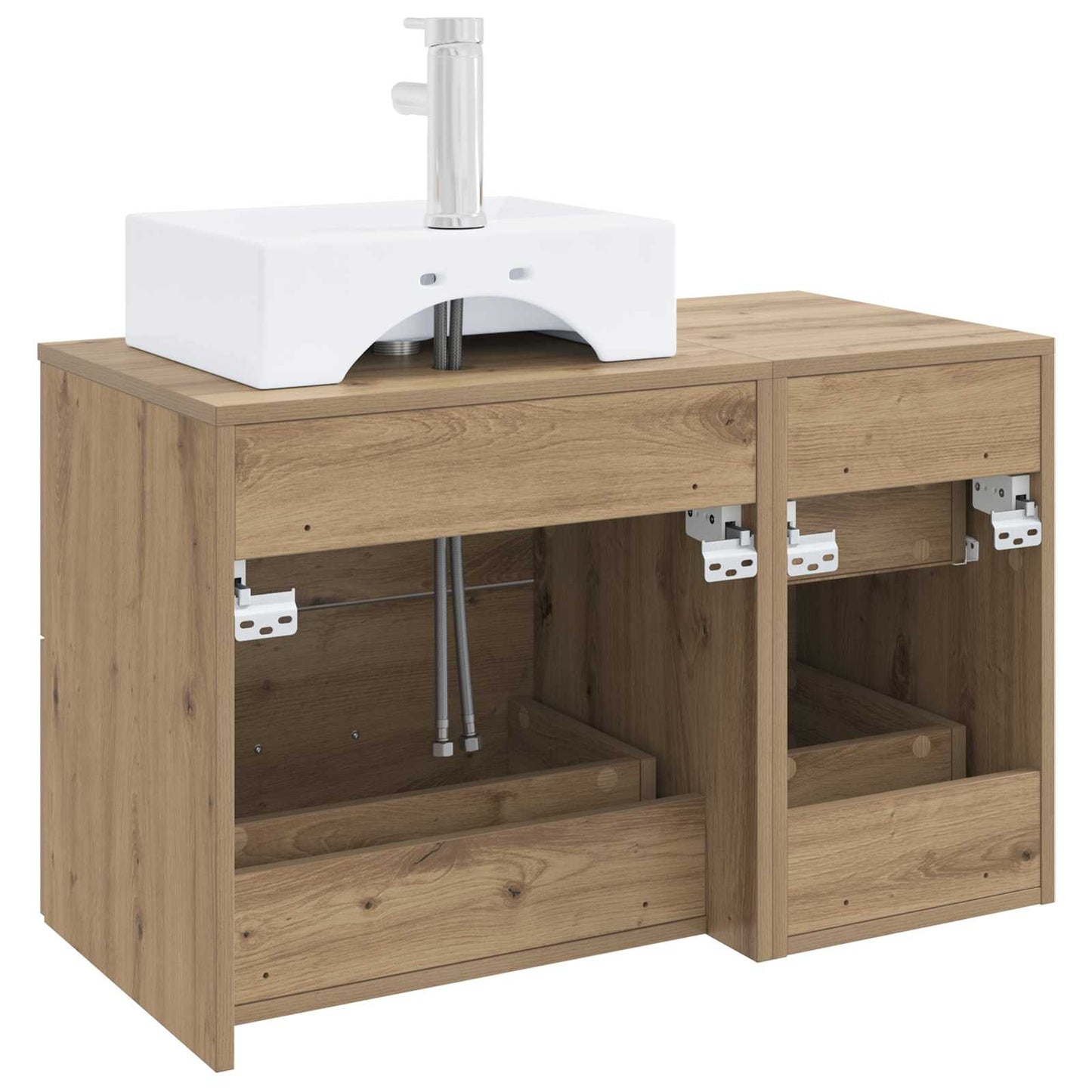 Badezimmermöbel-Set 2 Stk. Artisan-Eiche Holzwerkstoff