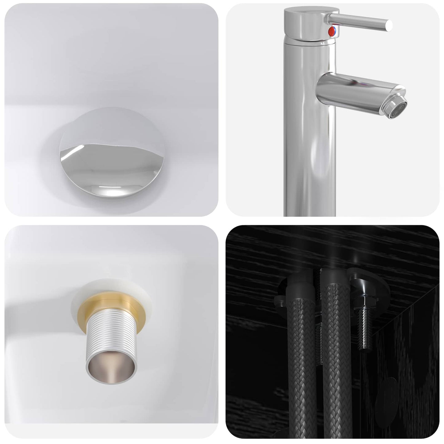 Badezimmermöbel-Set 2 stk. Schwarze Eiche Holzwerkstoff