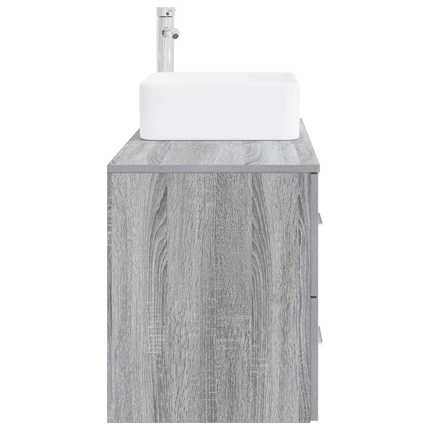 Badezimmermöbel-Set 2 stk. Grau Sonoma Holzwerkstoff
