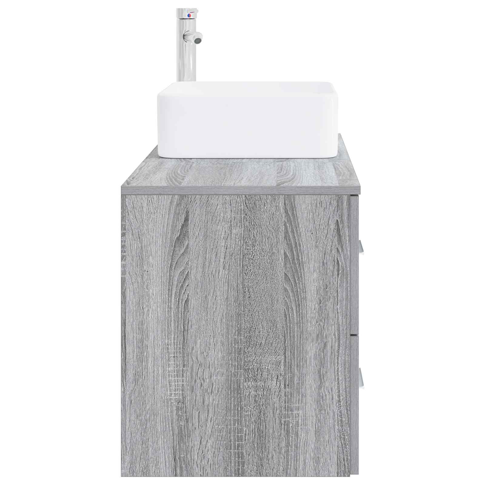 Badezimmermöbel-Set 2 stk. Grau Sonoma Holzwerkstoff