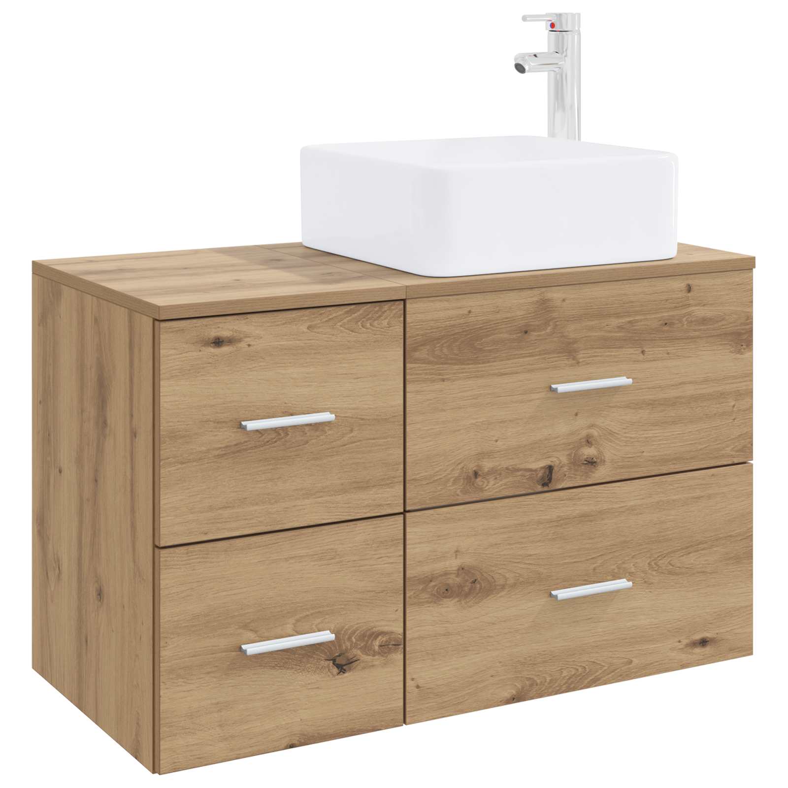 Badezimmermöbel-Set 2 Stk. Artisan-Eiche Holzwerkstoff