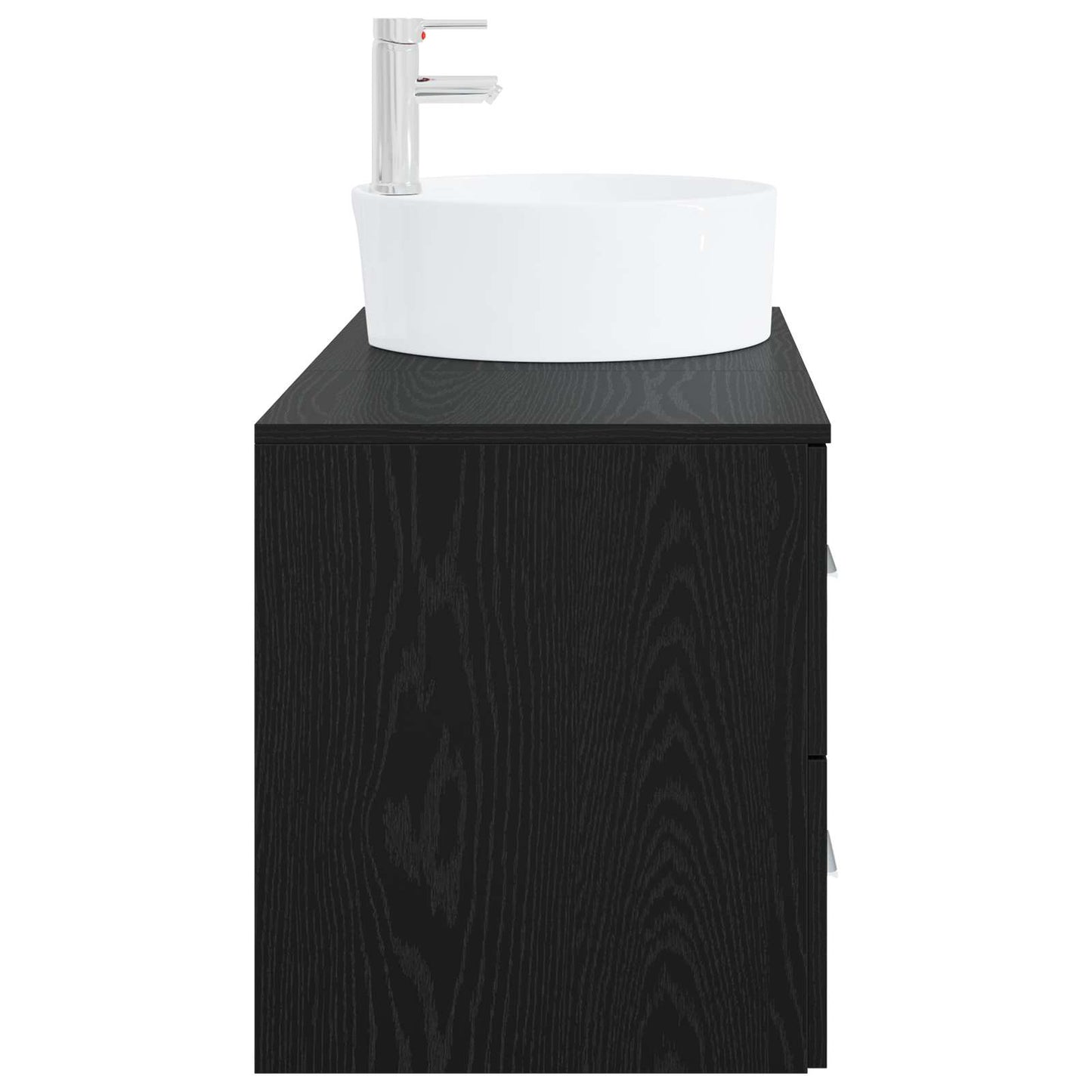 Badezimmermöbel-Set 2 stk. Schwarze Eiche Holzwerkstoff