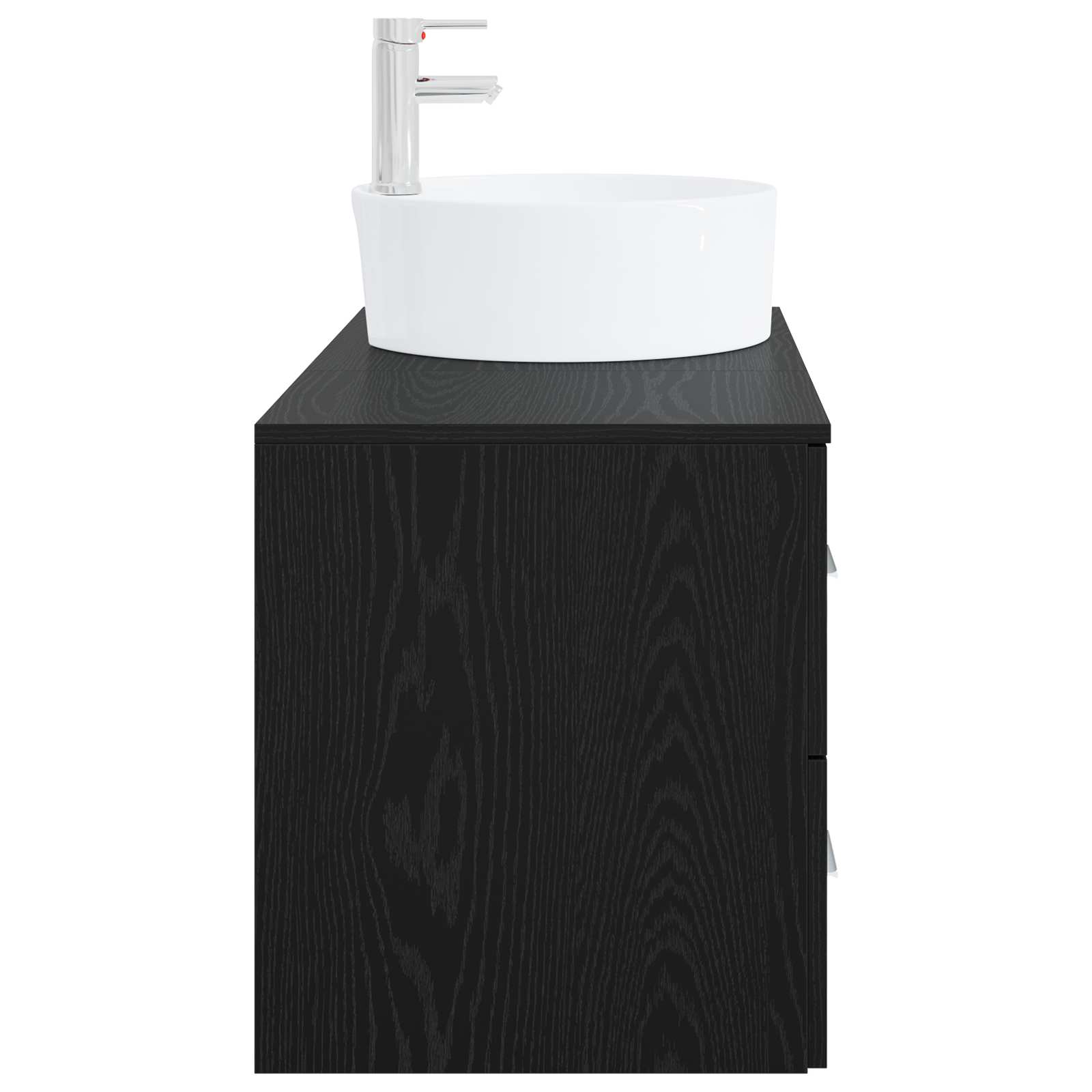 Badezimmermöbel-Set 2 stk. Schwarze Eiche Holzwerkstoff