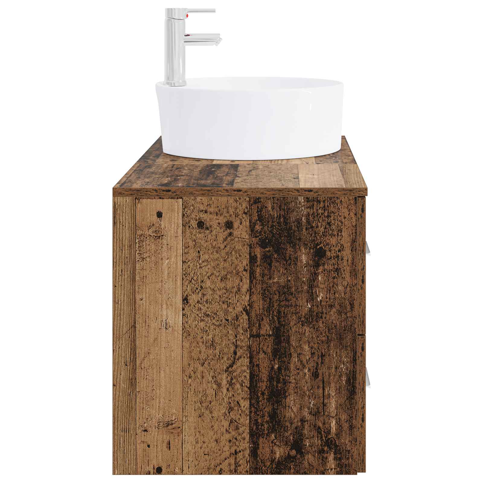 Badezimmermöbel-Set 2 stk. Altholz Holzwerkstoff