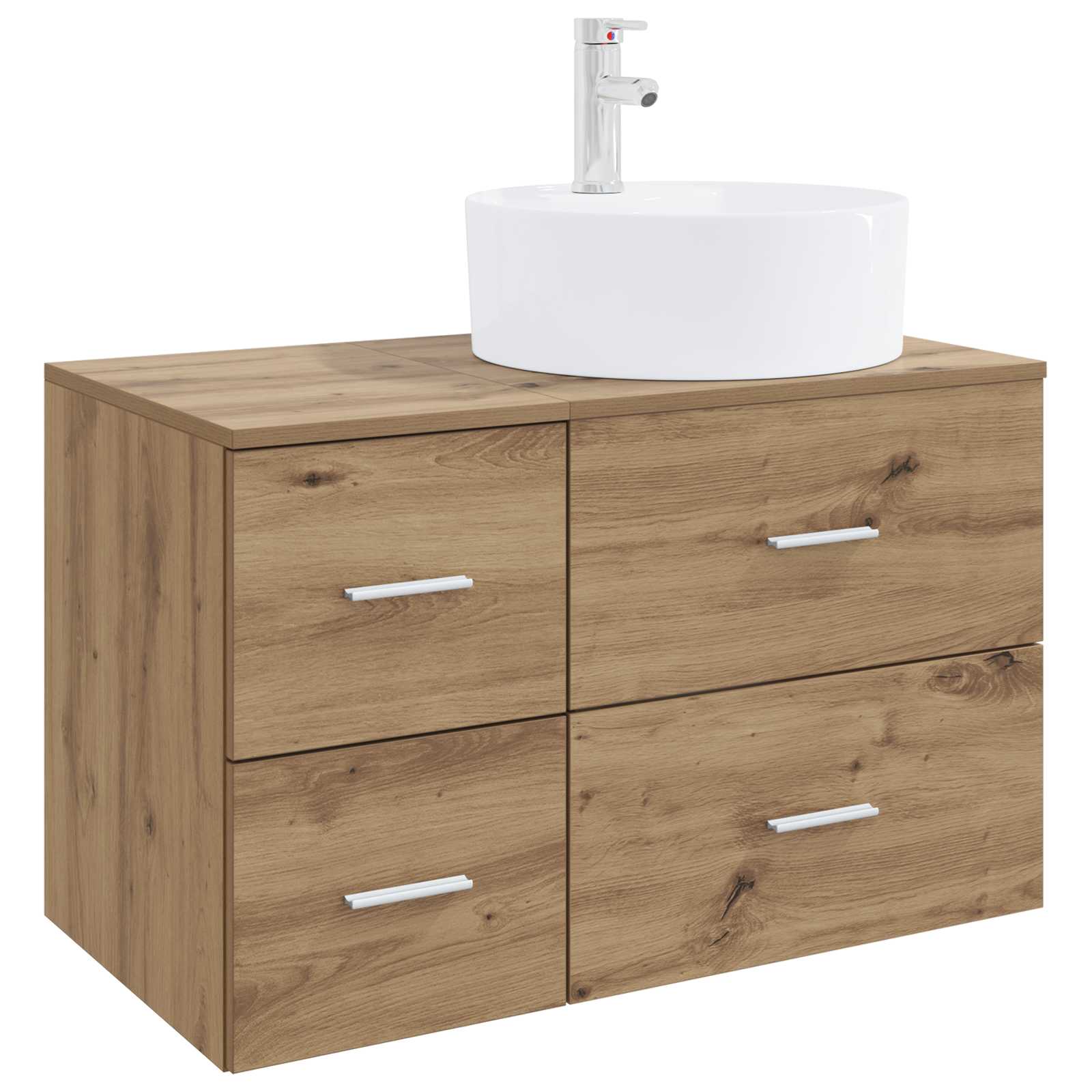 Badezimmermöbel-Set 2 Stk. Artisan-Eiche Holzwerkstoff