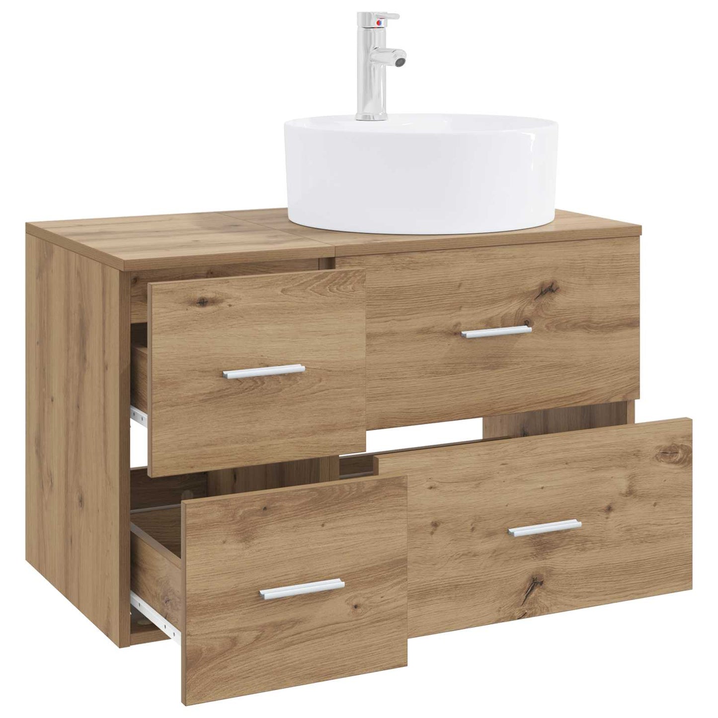 Badezimmermöbel-Set 2 Stk. Artisan-Eiche Holzwerkstoff